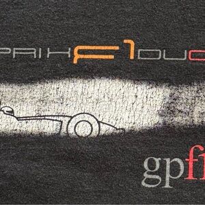 Black Cotton Graphic Tee -F1 2007